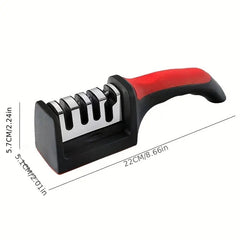 4-Stage Kitchen Knife Sharpener - Easy Manual Sharpening